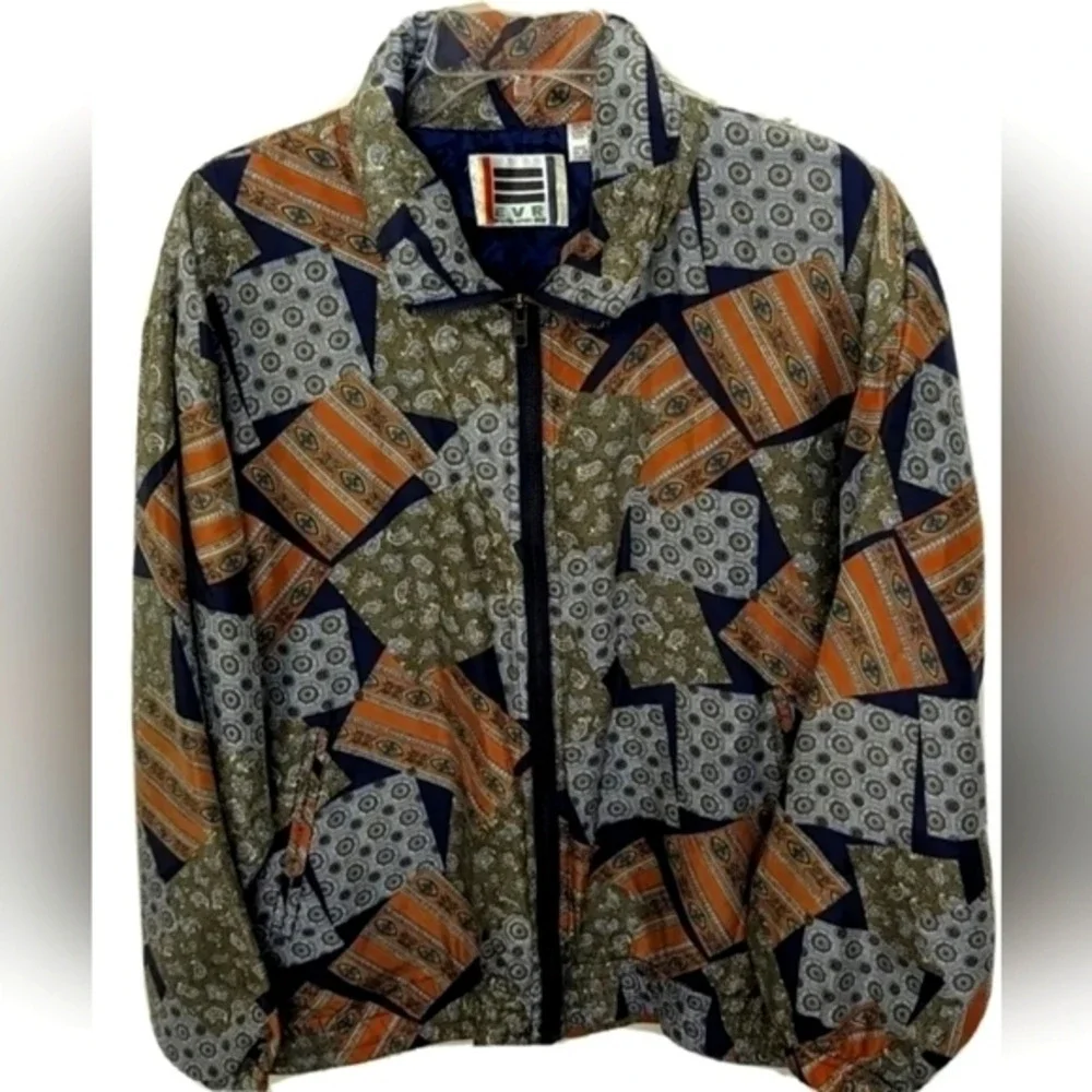 Evr Silk Women's Small Lightweight Vintage Bomber Jacket Full Zip Up Casual Wear